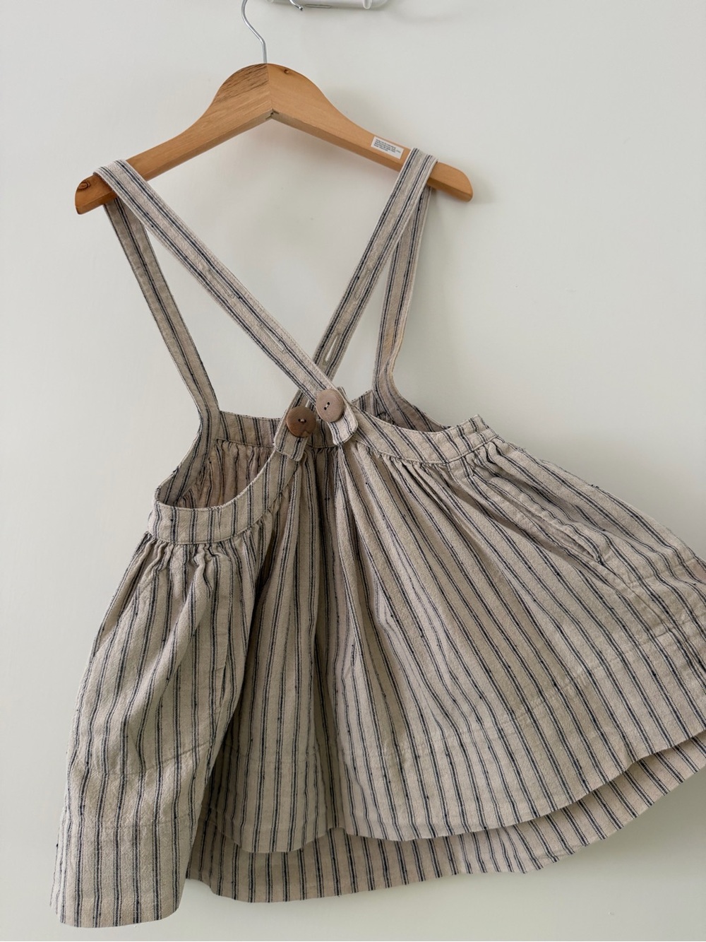 SOOR PLOOM Eloise Linen and Cotton Striped Suspender Dress | Ecru - Picture 6 of 13